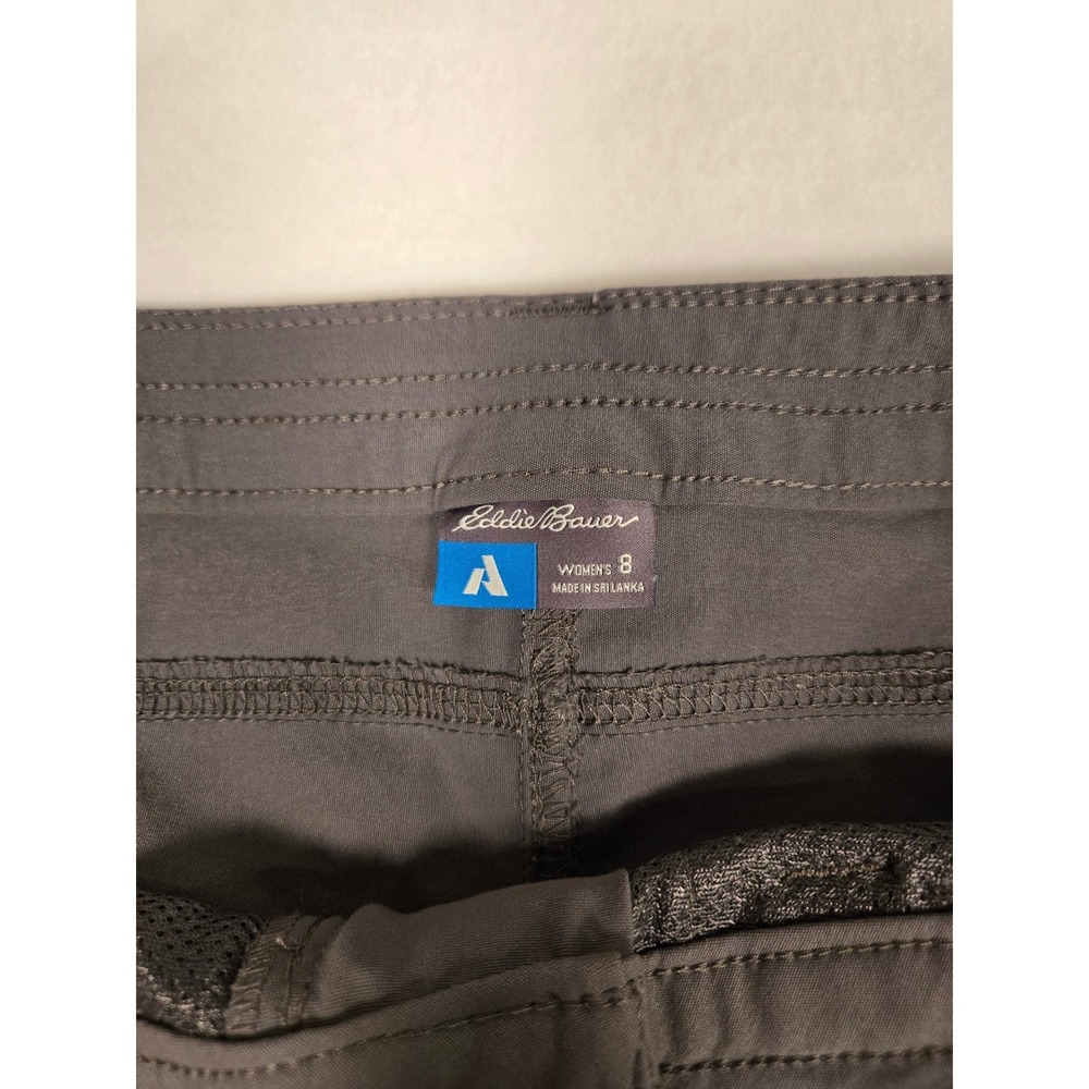 Eddie Bauer First Ascent Capri Pants Womens 8 Gray Hiking Cargo‎ Excellent - Picture 3 of 6